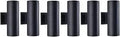 Outdoor Porch Light And Patio Light 2 Lights In Matte Black Aluminum Cylinder With Tempered Glass Cover Waterproof Wall Sconce ETL Listed IP65 Rust Resistant Six Pack