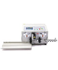 Heavy Duty Automatic Cable Cutting And Stripping Machine Digital Control For 0.2 To 10mm2 Wire Up To 7000 Pieces Per Hour front view with digital controls and cutting blade