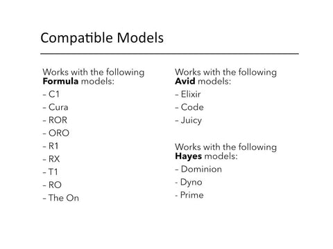 Compatibility list for Hydraulic Bike Brake Bleed Kit For Avid, Formula, And Hayes Dominion With 2 Syringes, 2 Hose Fittings, DOT 5.1 Fluid