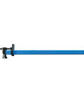 60-Inch Bar Clamps For Woodworking, Lightweight Aluminum, General Use, Built-In Hook Locks, Heavy-Duty Grip, blue wide foot design