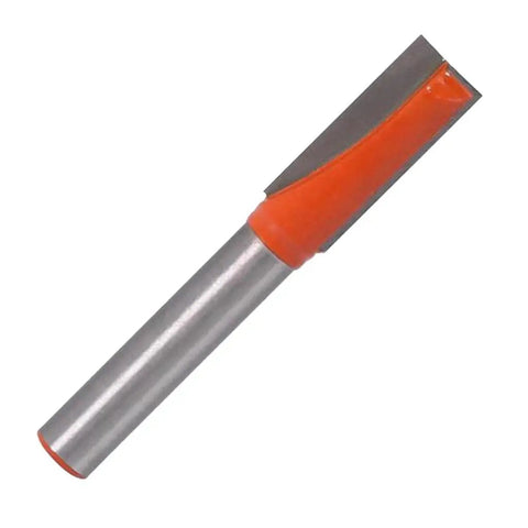 Get Fresh With 6-Piece ZGUZMCMK Tungsten Carbide Bottom Cleaning Router Bits, single bit with orange coating and 1/4 inch shank.