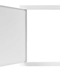 Top Notch 10 X 14 Inch Heavy Duty Metal Indoor Drywall Access Panel In Crisp White, open view, ideal for HVAC plumbing access.