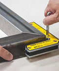 Front view of Amazon Strong Hand Tools MLDT350 angle magnetic welding square with 90° magnets, 3in/5in length.