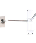 One Piece Surface Mounted Door Closer For Outdoor Use, black finish, adjustable spring loaded gate closer, white model, side view