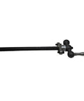 Heavy Duty Cross Slide Drill Press Vise With Eight Inch Jaw Width Two Inch Depth Dead Nuts Precision Longitudinal Adjustment And Five Bolt Mounting Base For Shop Bench Setup showing a lead screw and mounting hardware.