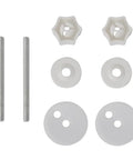 Dual Pack Soft Close Toilet Seats MDF Bathroom Hardware white installation hardware including screws and washers