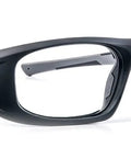 Rocksolid Polycarbonate Safety Glasses For Men Ansi Certified Rx Ready Optical Frames With Slick Fit Hella Durable Tr90 Temples Clear Demo Lenses And Nonconductive Industrial Build, side view