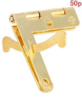 50 Piece Set 90 Degree Angle Supports Small Box Hinges For Jewelry Boxes Wine Cases Watches Lids Rubber Wedge Door Stopper Durable Cabinet Hardware Great For Closets Cabinets Dressers Craft Projects And Home Makeovers