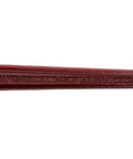 Close-up of handle on 2 Pack Heavy Duty Ratchet Lever Load Binder Five Sixteenths To Three Eighths Inch Chain With Grab Hooks And Eye 7100 Lbs Working Load Limit Red Finish Tie Down For Flatbed Truck Trailer, showing text engraving with load specification.