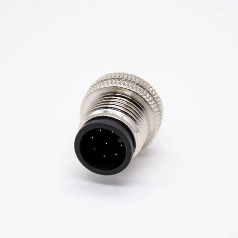 M12 Connector 8 Pin Straight Male Overmolded Solder Cup Unshielded A Code For Sensors Industrial Cameras Motor Controllers And Automation Gear With 12mm Thread Joint Thread Locking And Anti Vibration Design Easy Quick Connect