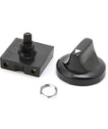 Compact Black Rotary Switch With Knob For Heavy Duty Dual Voltage 13A At 125V And 10A At 250V Four Position And Three Speed Settings