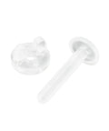 M5 Nylon Plastic Screws With Nuts 20 Pack 30 Millimeter Threaded Hardware For Diy Builds Acrylic Mods And Home Fixups showing a clear screw and nut.