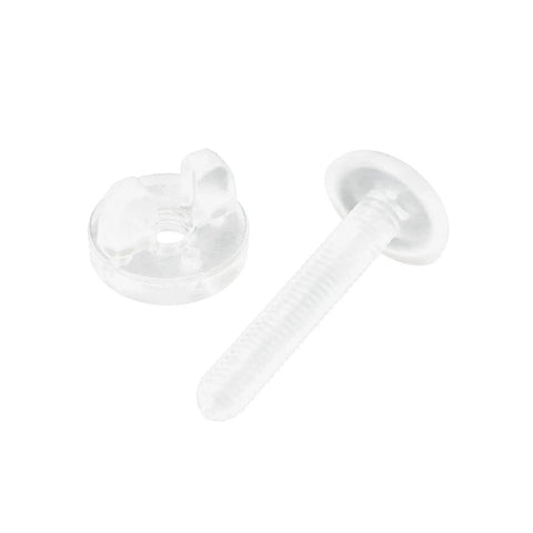 M5 Nylon Plastic Screws With Nuts 20 Pack 30 Millimeter Threaded Hardware For Diy Builds Acrylic Mods And Home Fixups showing a clear screw and nut.