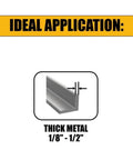Bi Metal Reciprocating Saw Blades Kit ideal for thick metal 1/8 to 1/2 inch with durable case for metal and wood cutting