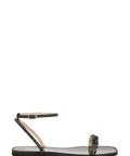 Kensy Flat Sandal For Women In Champagne With Ornate Embellishment And Breathable Leather Lining Easy Slip On Comfort Sandal