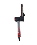 Lightweight Kickass Mini Pneumatic Belt Sander With Adjustable Angle Design view showing the sanding belt for precision edge work.