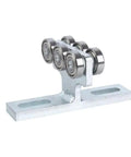 Pro Level Electric 6 Wheel Track Roller For 1 5/8 Metal Studs Quick Install Glide Mechanism showing sturdy six wheel design.