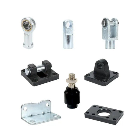 Various industrial mounting brackets including CA Series Link Base Single Ear Mounting Bracket For Pneumatic Cylinders CA80 Iron Accessory.