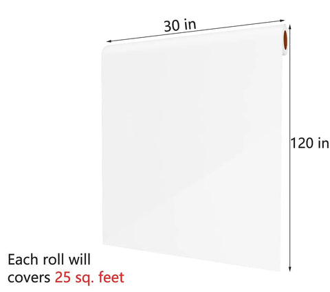White Contact Paper Peel And Stick Wallpaper For Cabinets And Walls Self Adhesive Matte Vinyl Wrap Thick Durable Film 30 by 120 inches