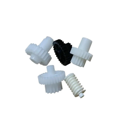 Heavy Duty Lift Motor Gear Replacement Fits Riso Ev Cv Duplicator Machines Tray assorted gear set, featuring black and white durable materials.