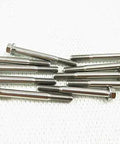 Hella Badass Grade 5 Titanium Hex Flange Bolts M6 X 55mm With 1 0 Thread Pitch And 8mm Allen Hex Head arranged neatly
