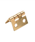 Tiny Golden Mini Metal Hinge For 1 By 12 Dollhouse Cabinets And Boxes With Four Mounting Holes, Delicate Gold Tone Hardware
