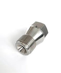 Water jet outlet body adapter, stainless steel, threaded fitting for waterjet cutting machine.