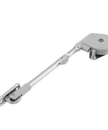 Heavy Duty Soft Close Hinges For Toy Boxes And Wooden Chests, Lid Stay Support, stainless steel hinge extended, close-up view