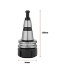 Heavy Duty Balance Collet Chuck For Cnc Milling And Grinding Machines Precision Stainless Steel Build, 120mm tall, 50mm wide.