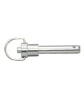 Top Notch Quick Release Pin 6mm Stainless Steel For Line Array Speakers Tool-Free Button Lock, shown side view.