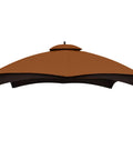 Replacement Gazebo Canopy Top for Lowe's Allen Roth Gazebo 2012 2016 GF12S004B1 Rust Red Durable Polyester Outdoor Cover