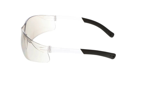 Tough As Nails Polycarbonate Safety Glasses With Clear Mirror Lenses And Slip Free Black Temples Deliver Crisp Views Indoors Out While Blocking Harmful UV Rays With Sturdy Side Shields