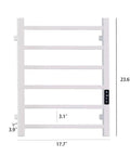 6 Bar Electric Towel Warmer Rack Wall Mount Plug In Bath Towel Heater Black Finish Timed Heating