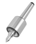 High Accuracy Triple Bearing Live Center for metal lathe turning with dustproof seal, close-up of pointed tip and durable build