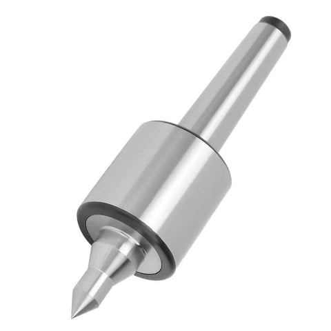 High Accuracy Triple Bearing Live Center for metal lathe turning with dustproof seal, close-up of pointed tip and durable build