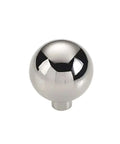Titanium Silver Zinc Alloy Cabinet Door Handle Set for Cupboard and Wardrobe Pulls, Single Hole Drawer Knob, Smooth Silver Finish, Model 6197