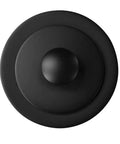 kousoer Bathtub Drain Plug Matte Black with Supplied Faceplate Screws, top view showing round shape and matte finish.