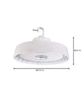 14 Inch Round LED High Bay Light 200W Equivalent 26,000 Lumens Replaces 600W Metal Halide Or 324W Fluorescent Durable Die Cast Housing