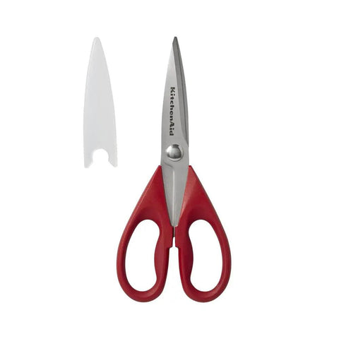 Top Shelf All Purpose Kitchen Shears With Protective Sheath Ridiculously Sharp Stainless Steel Blades Dishwasher Safe Cozy Comfort Grip Perfect For Snappy Meat Veggie And Packaging Cuts