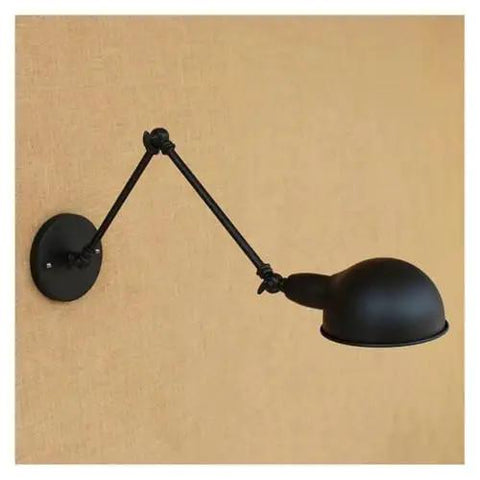 JGSYD Adjustable Long Arm Wall Sconce - Vintage Industrial Home Lighting Retro Loft Lamp stylishly mounted on a wall.
