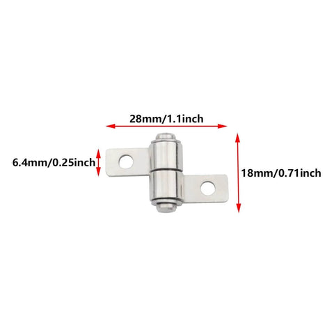 Close-up view of 4Pcs Small Shaft Damping Swivel Positioning Hinge Kit For Switchgear Cabinets CL2057 0.3N.m in manganese steel.