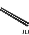 Edge Black Hidden Drawer Door Cabinet Handle Aluminum Alloy Finger Pull with screws, 1000mm long, space-saving design.