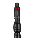 Heavy Duty 6.35mm Aluminum Screwdriver Handle With Magnetic Bit Holder Bar For Hex And Torx Screws, Non-Slip Grip Fits Standard Bits, Solid Build For Home Reno Pro Jobs, 20 Piece Kit Included, black aluminum handle front view