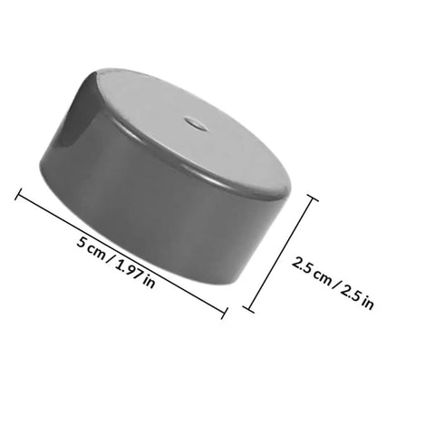 Heavy Duty Rubber Bearing Caps For Trailers Snug Fit Dust Covers 4 Pack 1.98 Inch Hub Protection side view with dimensions