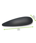 Mahal Tear Drop Bamboo Tasting Spoon For Grab And Go Tastings, Black Biodegradable Disposable Cutlery For Appetizers And Sampling, Multi Purpose Serving Spoon, Natural Wood Look Finish, 3.9 x 1.6 Inches, Pack Of 144, black bamboo spoon with dimensions