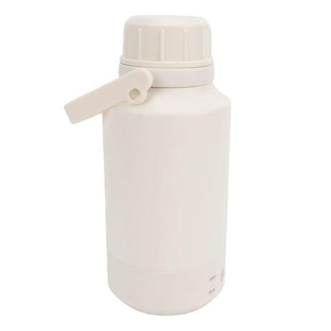 Portable Electric Water Boiler Kettle Slick One Liter Build With Precise Temp Dial And Auto Shut Off Switch Built For Road Trips And On The Go Caffeine Runs Includes Us Standard Plug in white color with a cap.