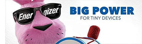 Energizer character wearing sunglasses promoting power for small devices, illustrating the brand's fun marketing approach.
