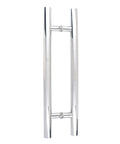 Heavy Duty Stainless Steel Round Tube Door Handle for Home Office Glass Doors and Sliding Doors, Thick Built to Last Construction