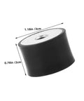 8 Piece Set Rubber Shock Absorber Vibration Isolator Pads With Male Thread Double Ended Internal Screw For Compressor Noise Reduction And Equipment Vibration Damping black rubber pad, 1.18in x 0.79in