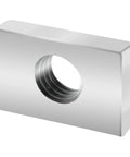 Slide In M8 T Nuts For 1.5 Inch, 40mm And 45mm Aluminum Extrusions, Steel ST50 With Zinc Finish, side view of nut showing threading